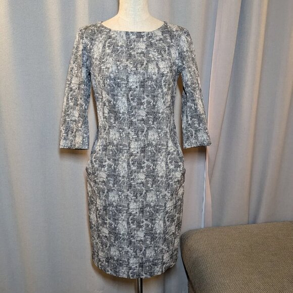 M.M. Lafleur White Black Etsuko Dress Size 4 Pockets - Picture 3 of 8